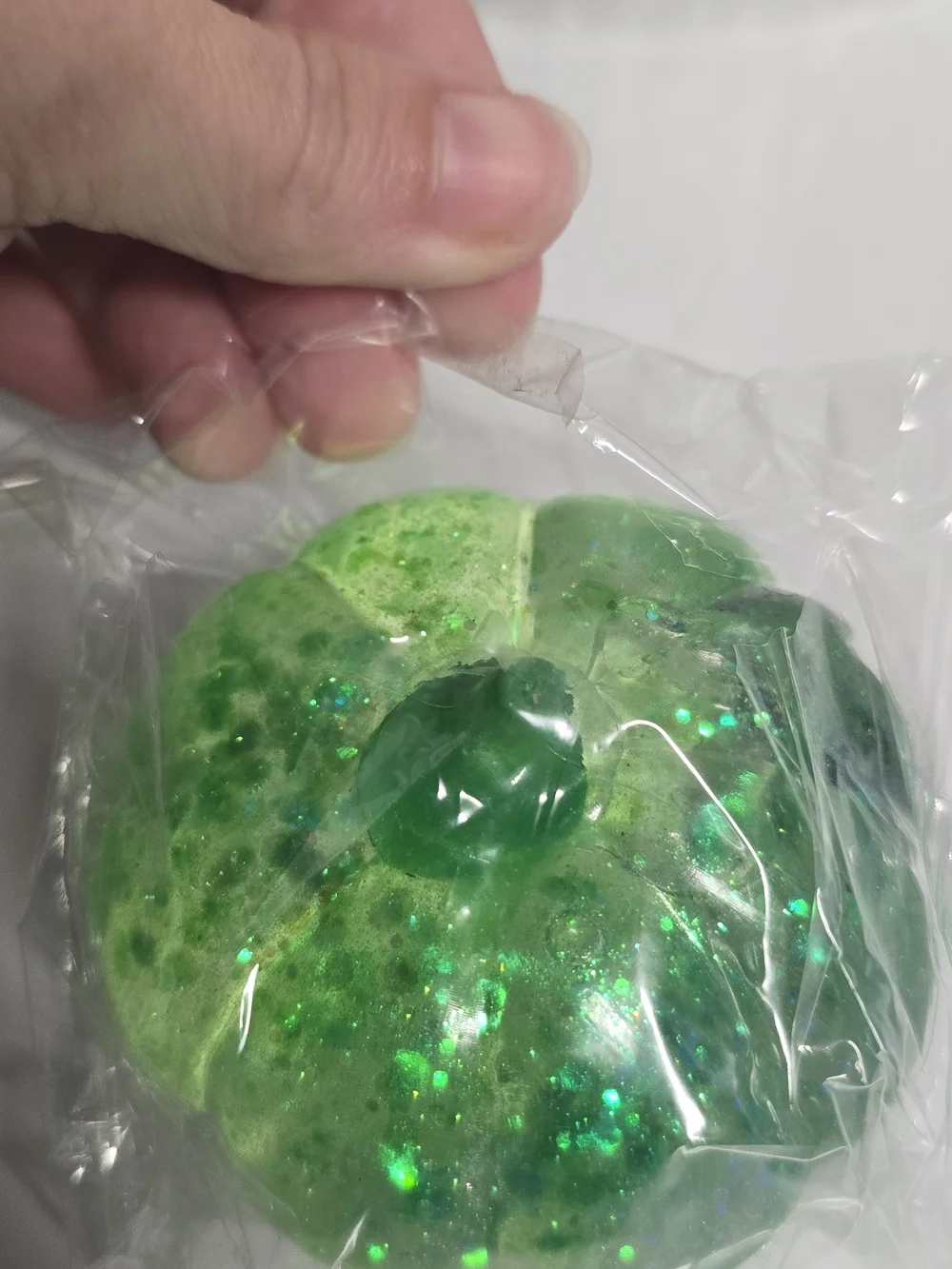Green Jack O Lantern Sugar Squishy Toy